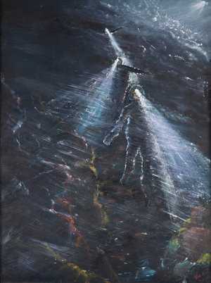 Night run off Blencathera, 2016 (oil on canvas)