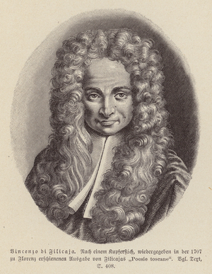 Vincenzo da Filicaja, Italian poet and politician (engraving)