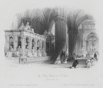 The Abbey Church of St Denis, Tomb of Louis XII (engraving)