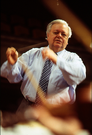 Philippe Entremont - French pianist and conductor conducting the Israel Philharmonic Orchestra, Paris, 2001. b. 7 June 1934 -