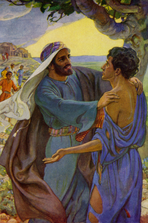 The Prodigal Son (colour litho)