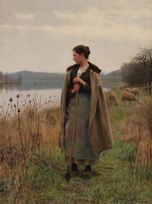 The Shepherdess of Rolleboise, 1896 (oil on canvas)