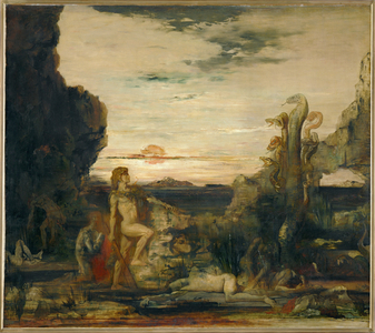 Hercules and the Hydra of Lernae (painting on canvas)