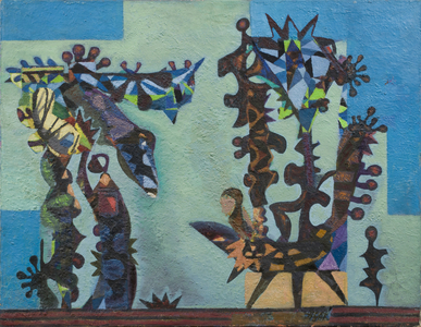 Musical Garden (Spiky), 1952 (acrylic on canvas)