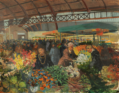 Carlisle Covered Market, 1958-59 (oil on canvas)