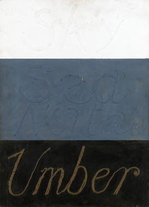 Sky, Sea, North Umber, 1981 (acrylic on board)