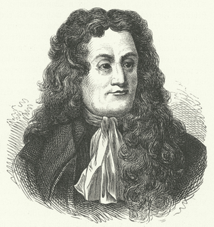 Jean de la Fontaine, French fabulist (engraving)