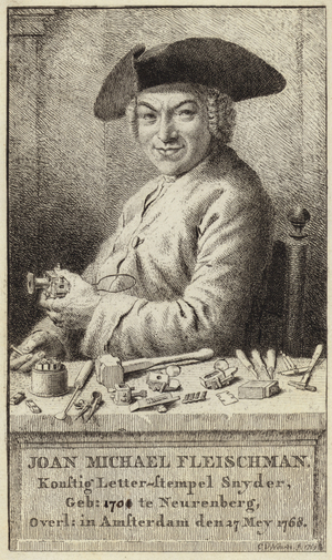 Portrait of Johann Michael Fleischmann (engraving)