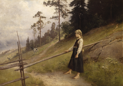 Dairymaid (oil on canvas)