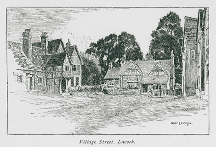 Village Street, Lacock (litho)