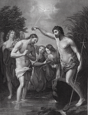 St John baptizing (engraving)