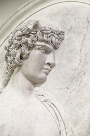 Antinous, no date, detail, 18th century (marble)