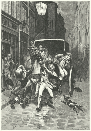 The arrest of Georges Cadoudal, Breton conspirator against the French Revolutionary regime, 1804 (engraving)