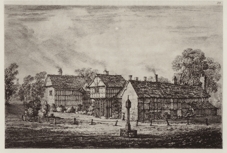 Old Manchester: Prestwich Rectory (litho)