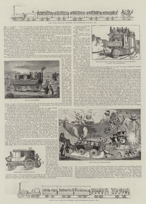 The Development of Railways in England (engraving)