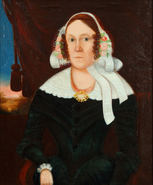 Woman with Flower Bonnet 1825 (Oil on canvas)