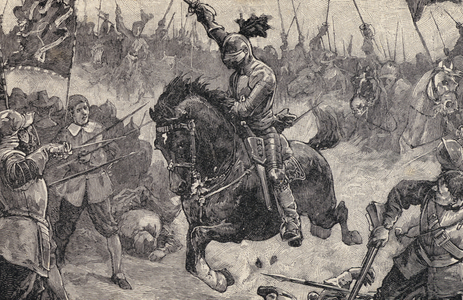 The Battle Of Naseby, English Civil War (litho)
