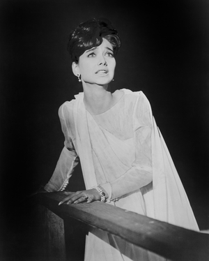 Suzanne Pleshette, Half-Length Portrait on-set of the Film, "A Rage to Live", United Artists, 1965 (b/w photo)