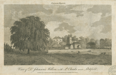 Lichfield - 'Dr. Johnson's' Willow Tree: engraving, nd [c 1804] (print)