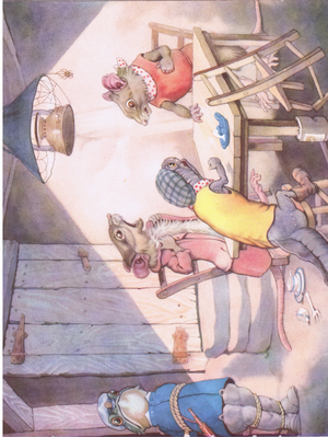 Hatching a wicked plot, from Figgles Frog Sees Life published by Hutchinson, c.1944 (colour litho)