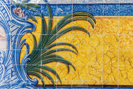 Lisbon, Portugal. 18th century decorative azulejos (or tiles)., 2022 (photo)