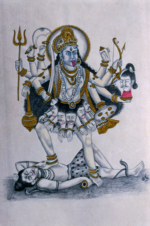 Mahakali Miniature Painting on Paper