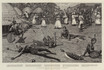 A Slave Raid in Central Africa (engraving)
