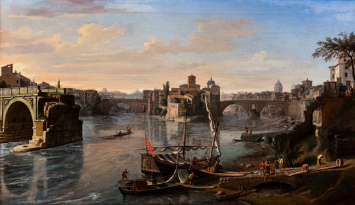 Rome, Tiberina Island, ca. 1691/1700 (Oil on canvas)