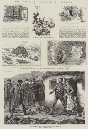 The Eviction Campaign in Ireland (engraving)