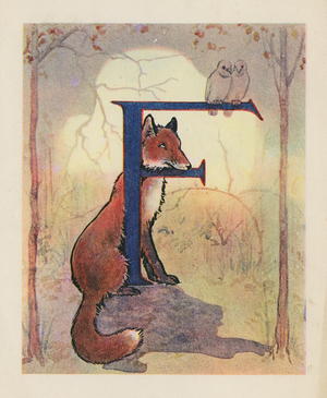 The Animal ABC: Letter F, Fox (colour litho)