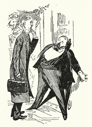 Scene from The Confessions of a Caricaturist by, Harry Furniss (litho)