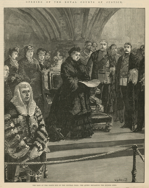 Opening of the Royal Courts of Justice (engraving)