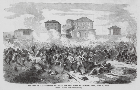Battle of Boffalora, Italy, 1859 (engraving)
