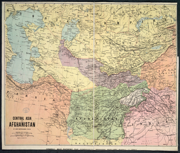 A map of Central Asia and Afghanistan