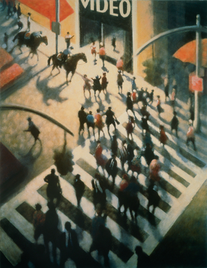 Times Square Incident II, 1998 (oil painting)