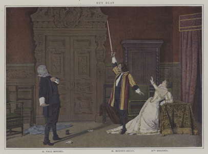 Scene from a production of Ruy Blas, by Victor Hugo (colour photo)