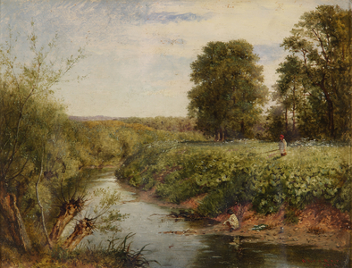 On the Teme at Worcester, 1855 (oil on canvas)