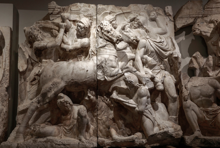 Romans defeating the Parthians, 2nd century (relief)