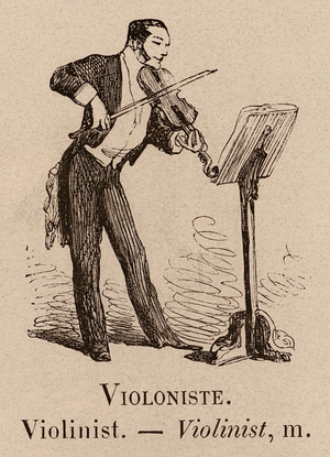Le Vocabulaire Illustre: Violoniste; Violinist (engraving)