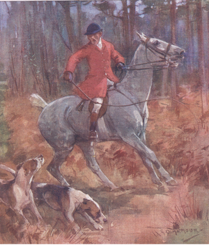 Now my lad mind the 'untsmans, from Mr Jorrocks' Lectors published by Hodder & Stoughton, 1910 (colour litho)
