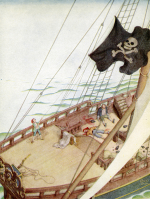 Robert Louis Stevenson 's Treasure Island, 1927 (lithograph)