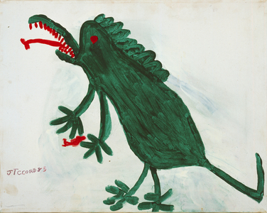 Winged Alligator, 1985 (acrylic on canvas)