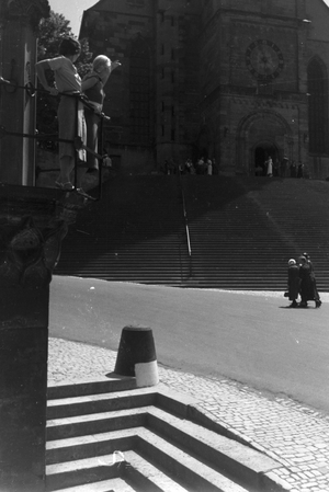 A trip to Schwäbisch-Hall, Germany 1930s (b/w photo)