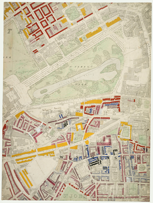 Descriptive map of London Poverty, 1889 (hand-coloured litho)