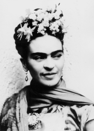 Frida Kahlo, 1940 (b/w photo)