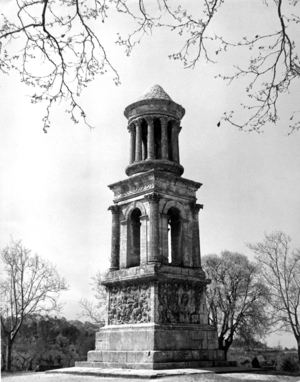 In Glanum ( Saint Remi de Provence, south of France) : mausoleum of Julii family (Gallic family who worked for JulesCesar) at entrance of the town (1st century BC)