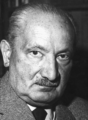 Martin Heidegger (1889-1976) german philosopher, 1958 (b/w photo)