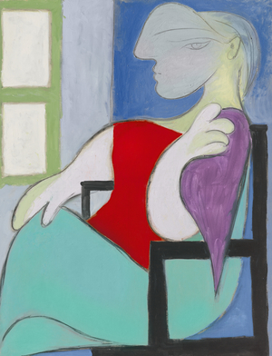 Woman sitting next to a window (Marie-Thérèse), 1932 (oil on canvas)