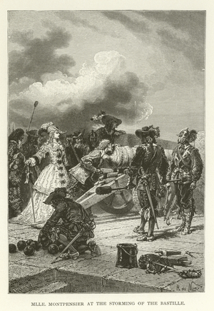 Mademoiselle Montpensier at the Storming of the Bastille (engraving)