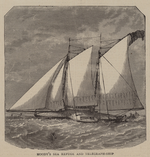 Moody's Sea Refuge and Telegraph-Ship (engraving)
